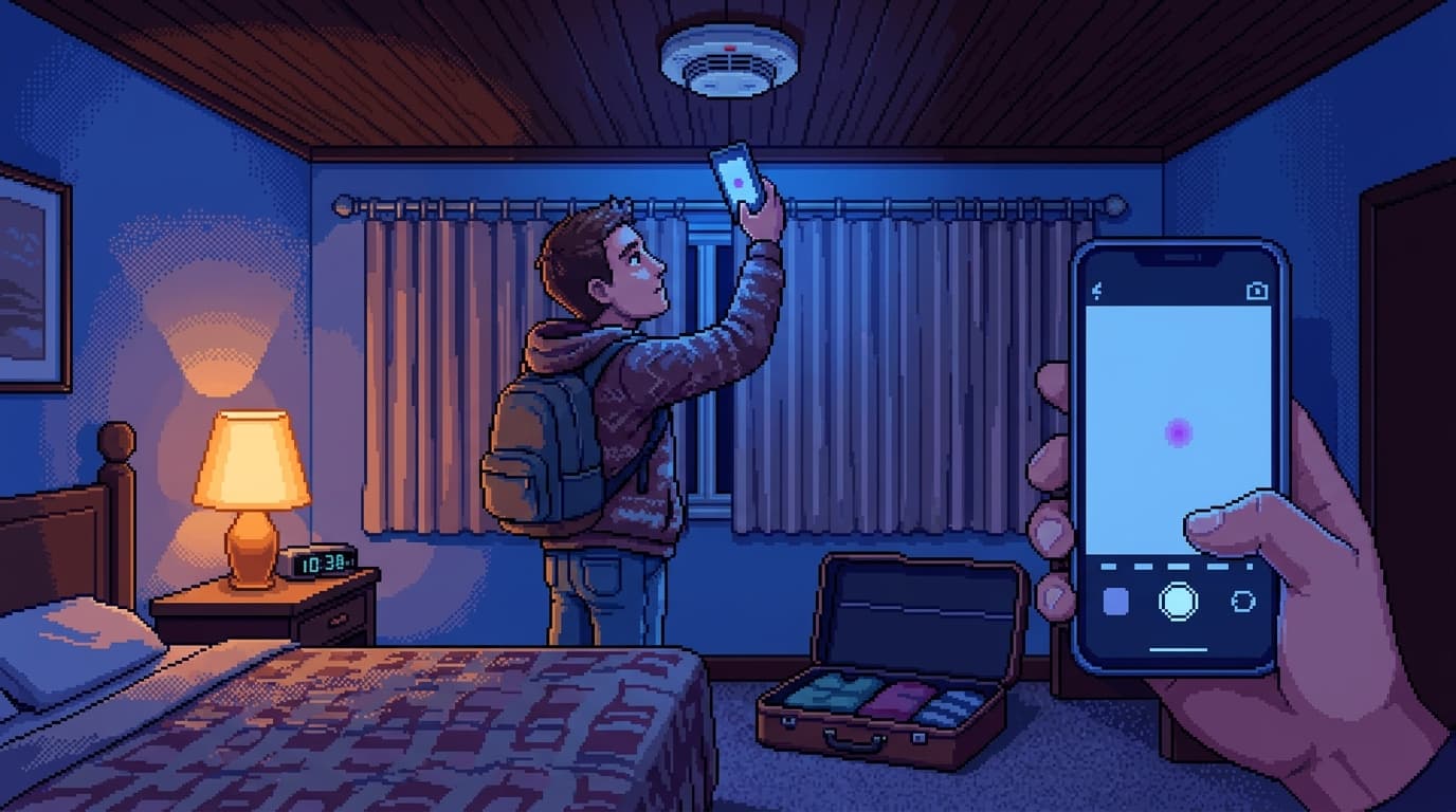 How to Detect Hidden Cameras in a Hotel Room (the 4-Minute Sweep, and What to Do if You Find One)